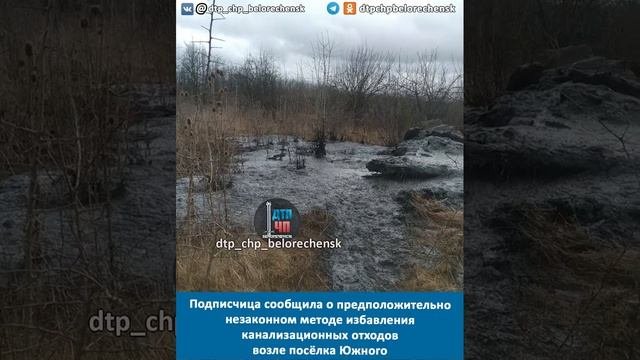 Сообщение о предположительно незаконном методе избавления канализационных отходов.