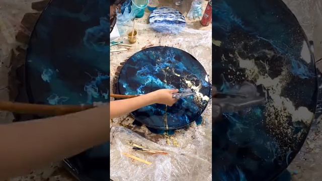 Ocean Table Pouring / Resin Art / Dirty Pour #1