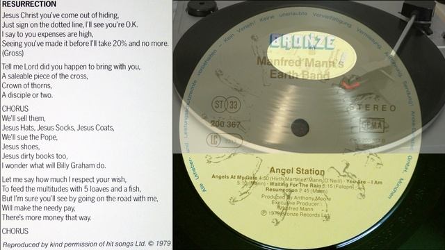 Resurrection - Manfred Mann's Earth Band 1979 Angel Station.
Vinyl Disk 12" LP 33rpm HD 1080p-Video