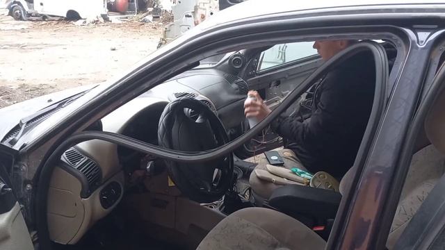 чёрный салон и новый фронт на лада калина