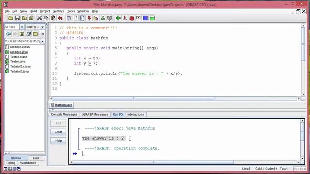 Java for Beginners 4 : Commenting and Math operations смотреть онлайн