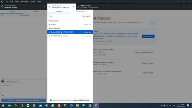 Curso Git - GitHub Desktop | Comando: git branch, git checkout (Crear, Eliminar,.. Cambiar de Rama) смотреть онлайн