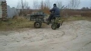 Верхом на мотоблоке. Испытание весом 400 кг.