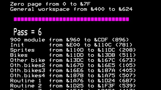 BBC Micro Crazee Rider Assembling from source code смотреть онлайн