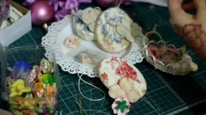 Как сделать ёлочные игрушки. Винтажные украшения. Мастер класс от SB