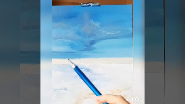 морской пейзаж прибой Азовское море живопись art @nataly_art_tag пишем картину маслом импрессионизм