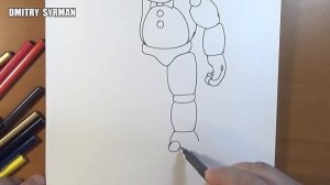 How to draw Phantom Freddy, FNaF, Как нарисовать Фантом Фредди, ФНаФ