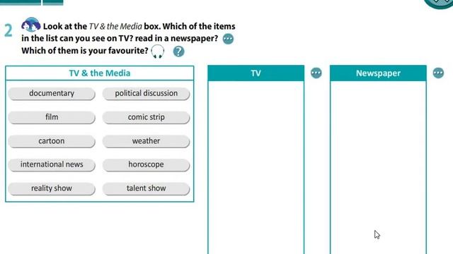 Excel 8th grade. TV programmes