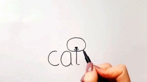 Рисуем Кота из Cat | how to Draw a Cat from the Word Cat