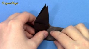 Как сделать Летучую Мышь из бумаги на Хэллоуин своими руками | Оригами Животные без клея