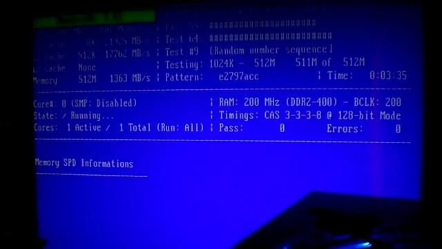 Тест оперативной памяти Kingston kvr400x64c3a 512 смотреть онлайн