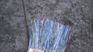 Метла из пластиковых бутылок (1) Broom pet tape.