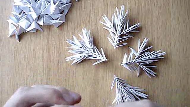 Модульная ёлка оригами - часть 1 из 2 (origami) смотреть онлайн