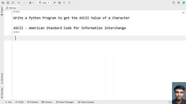 Write a Python Program to get the ASCII Value of a Character