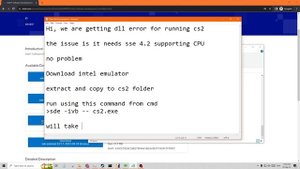 CS2 dll error unable to load module engine2 0x0000045a failed Sse 4.2 fix #sadending