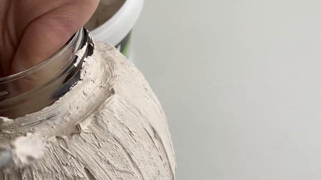 DLY горшочек из картона и шпатлёвки своими руками ИМИТАЦИЯ ДЕРЕВА идея из картонной коробки и банки