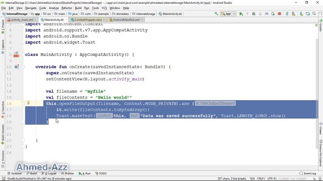 Internal Storage - Android tutorial - write смотреть онлайн
