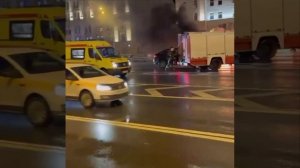 На Проспекте Мира после столкновения загорелся автомобиль