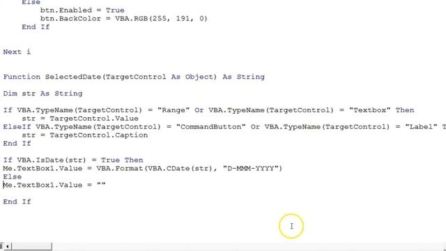 Fully Functional Dynamic Calendar Control in VBA (Part-3) смотреть онлайн