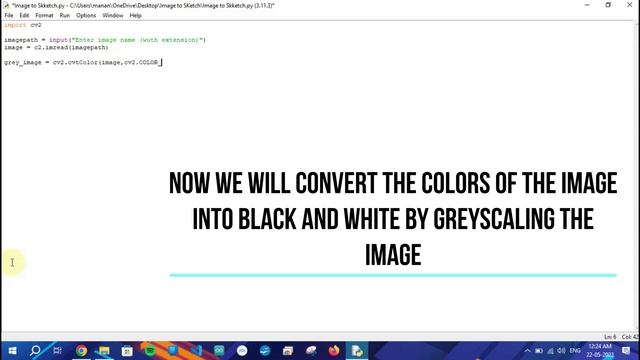Convert Image into Sketch using Python | Its Codingz | #python #sketch #image