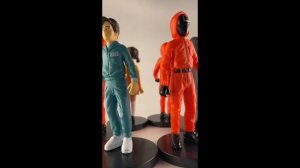 Набор коллекционных игрушек фигурок, pink soldier розовый солдат, игра в кальмара squid game