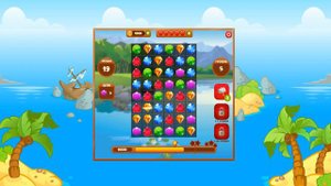 Сокровища пиратов - три в ряд. Уровень - 5