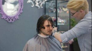 Мужская стрижка на длинные волосы. Екатерина Ракша