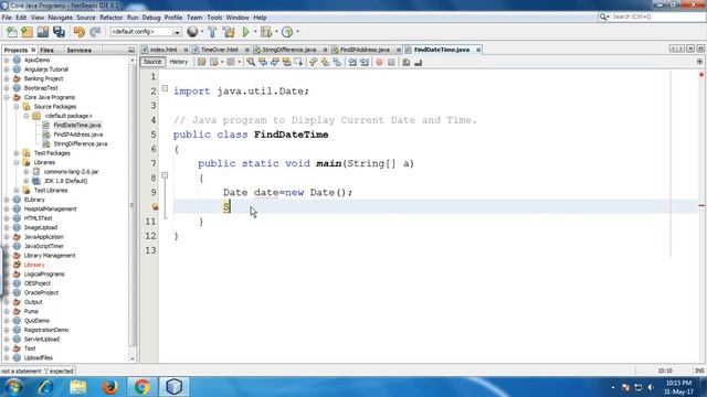 Java program to Display Current Date and Time смотреть онлайн