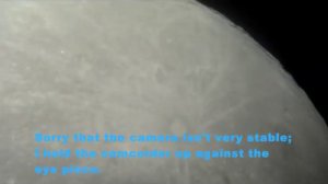 Sky Watcher Explorer 150PL EQ3-2: The Moon, High Quality Video Footage