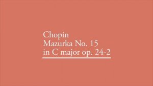 Chopin Mazurka No.15 in C major op. 24-2 (Yakov Flier)(1977)