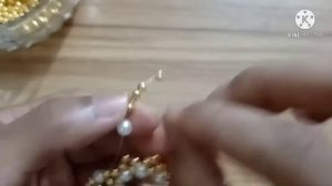 Beaded New Design Earrings | How to make a Pearl beads earrings easily | Beaded Earrings