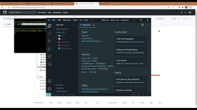 Clone Code - Git & Github Tutorial Part 4 | MengSreang Channel