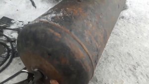 Банная печь с баком для воды из газовых баллонов своими руками