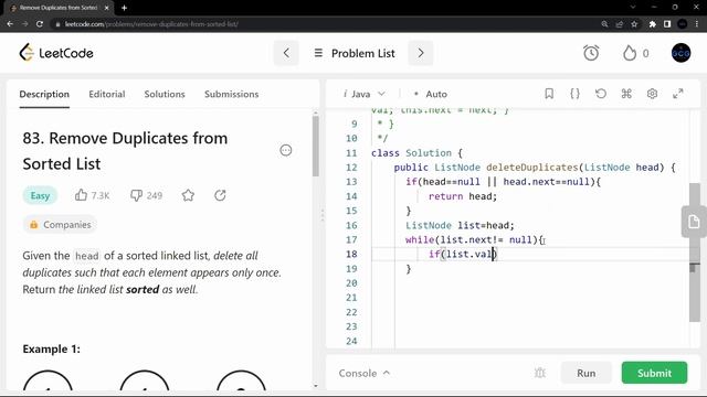 83.Remove Duplicates from Sorted List |#dsa #java #leetcodequestions #leetcodesolution |@GoCoderGo