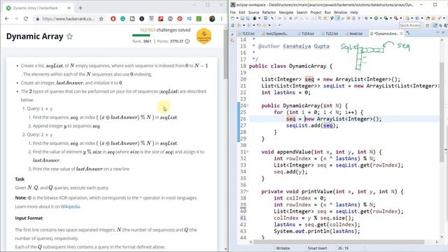 Dynamic Array HackerRank Solution | Data Structures | Arrays
