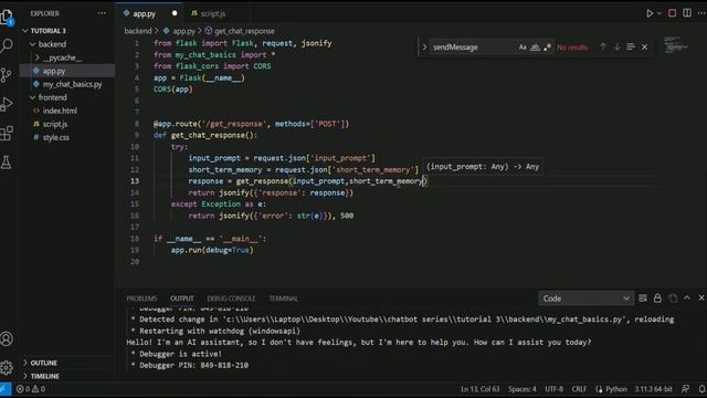 OpenAI ChatGPT with Python: Short Term Memory #3