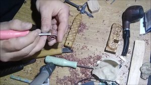 Нэцкэ из красного дерева мои первые работы