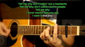 I want it that way - Backstreet Boys (Acoustic karaoke)