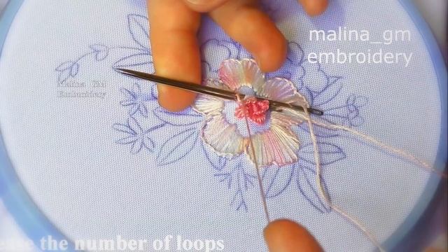 Flower embroidery: flower stitch malina_gm