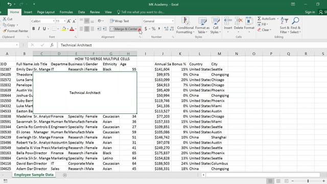 How to Merge Cells in Microsoft Excel | Microsoft Excel Course | in Urdu/ Hindi смотреть онлайн