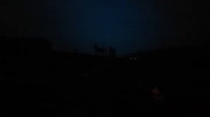 Ночью на кладбище... горящая могила.