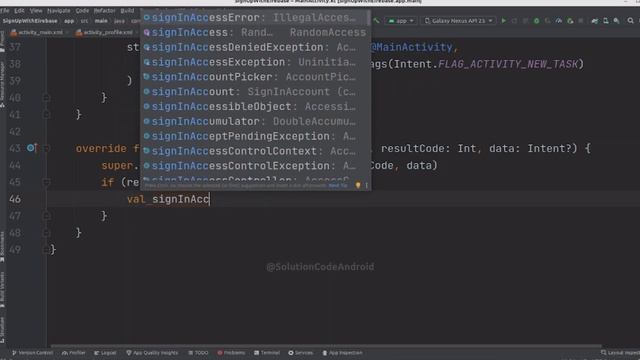 Kotlin firebase Login & authentication in android studio/#solutioncodeandroid #androidstudiotutoria