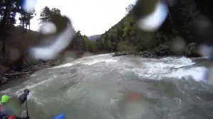 Рафтинг на катамаранах. Река Большой Зеленчук. Порог Пушка