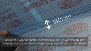 How to install  DuPont™ AirGuard® vapour control membrane