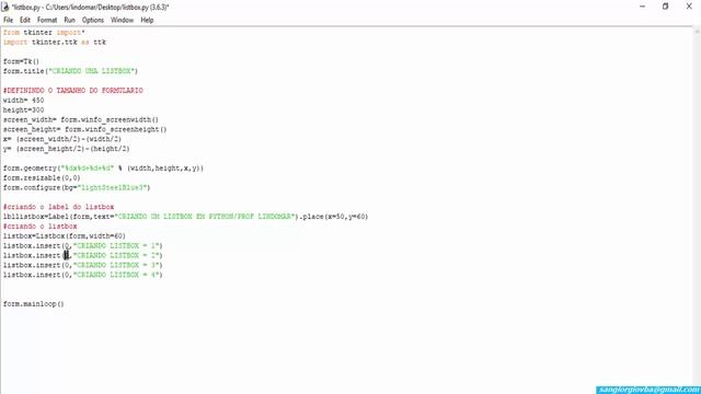 Criando Listbox Em Python Tkinter - 12 смотреть онлайн