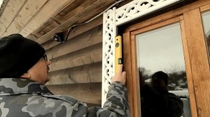 Новые наличники на окна в бане