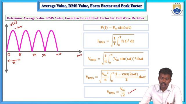 Average Value, RMS Value, Form Factor and Peak Factor by Dr. A Naresh Kumar смотреть онлайн