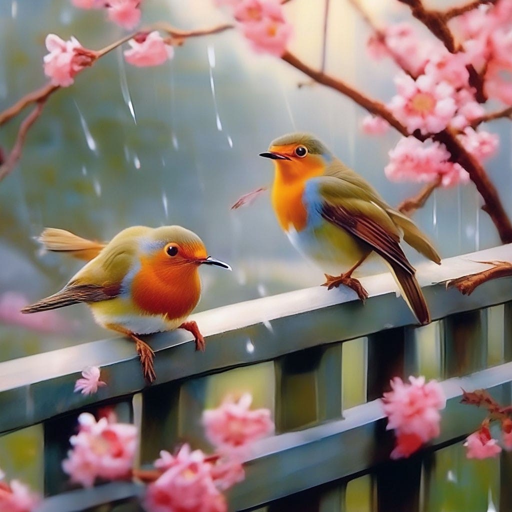 "Будет ласковый дождь..." иллюстрации от нейросети смотреть онлайн