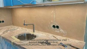 Индийский керамогранит 1200х600 NeoDom Onix Vetro на Фартук кухни заместо кабанчика в ЖК Полюстрово