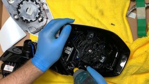 Hyundai Palisade side mirror assembly in real time detailed instructions. Calligraphy Trim. WC9.